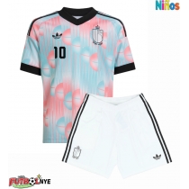 Camiseta Bélgica Leandro Trossard #10 Visitante Equipación para niños Mundial 2026 manga corta (+ pantalones cortos)